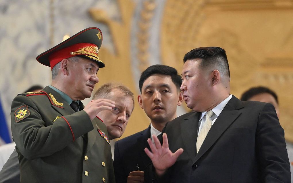 Kim en Sjojgoe. beeld AFP