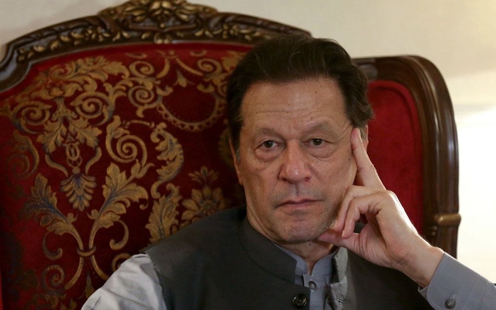 De Pakistaanse oud-premier Imran Khan. beeld EPA, Rahat Dar