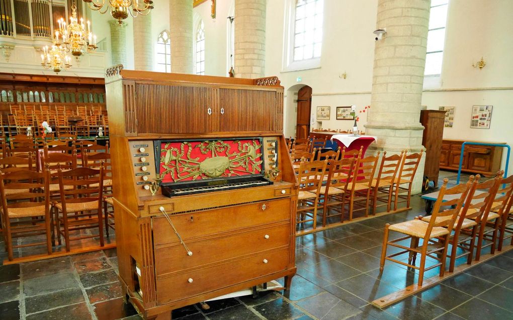 Het Hess-orgel uit 1786 in de hervormde kerk van Kapelle. beeld stichting Bätz-Witte Concerts Kapelle