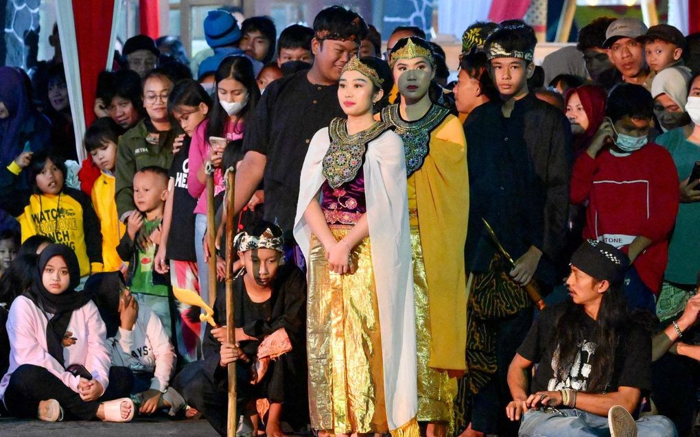 Een interreligieuze bijeenkomst in Indonesië. beeld AFP, Bay Ismoyo