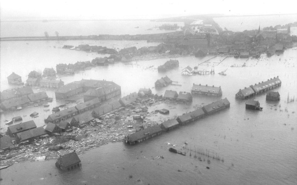 Oude Tonge werd in 1953 zwaar getroffen door de Watersnood. beeld Wikipedia