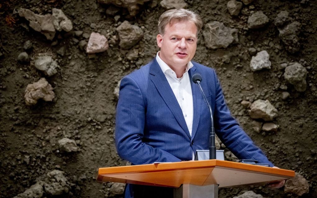 Zelfstandig Kamerlid Pieter Omtzigt tijdens een inbreng in de Tweede Kamer. beeld ANP, Robin Utrecht