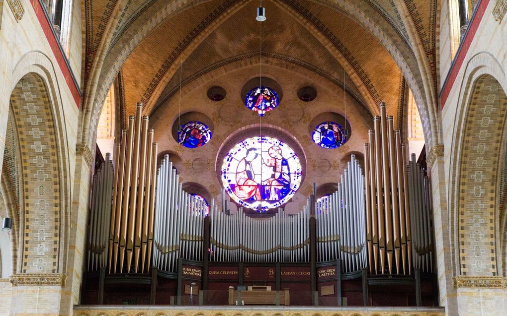 Het Willibordusorgel in de Kathedrale Basiliek Sint Bavo in Haarlem. beeld RD, Anton Dommerholt