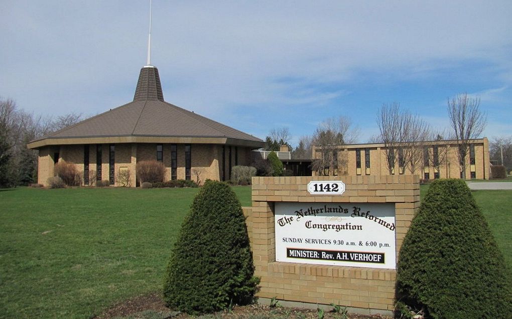 Het kerkgebouw van de Netherlands Reformed Congregation in St. Catherines (Canada) waar ds. A.H. Verhoef sinds 1998 staat. beeld gergeminfo.nl