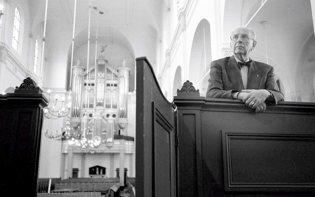 Jan Bonefaas in de Grote Kerk van Gorinchem. beeld RD, Henk Visscher