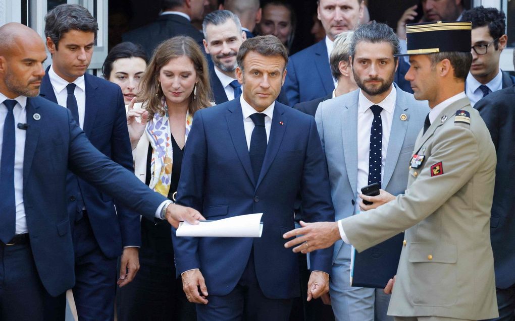 De Franse president Emmanuel Macron. beeld AFP, Ludovic Marin