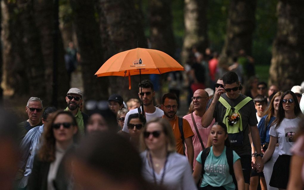 Londen tijdens een hittegolf, 6 september. beeld AFP, Justin Tallis