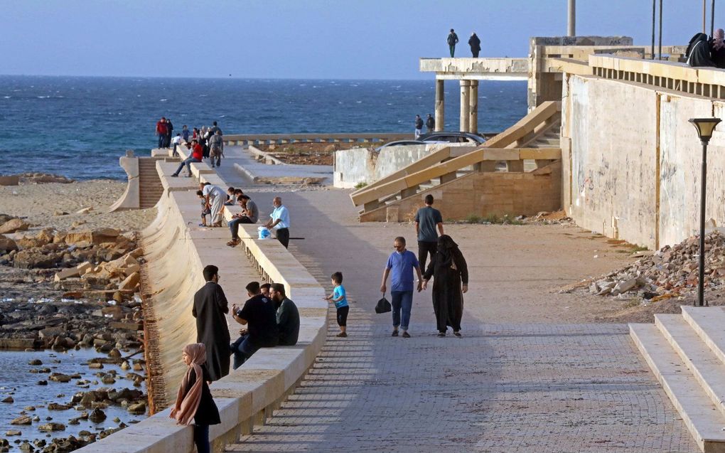 Boulevard in Benghazi. Archiefbeeld AFP, Abdullah DOMA