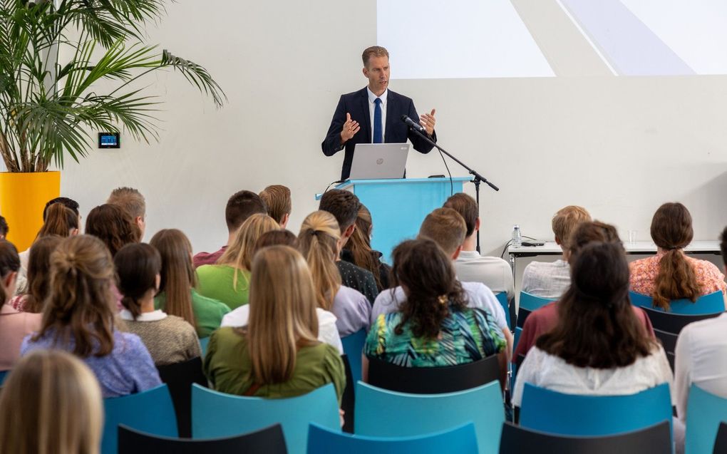 De jaarlijkse zomerconferentie van de Werkgroep Studenten Gereformeerde Gemeenten. beeld Martin Droog