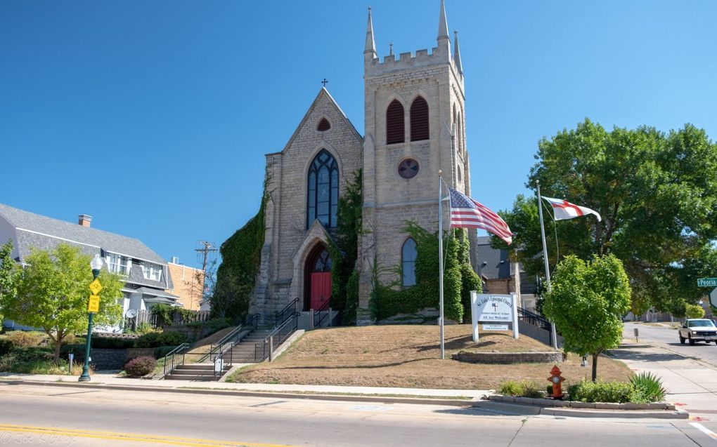 De St. Luke Episcopal Church in Dixon (Illinois), in de Verenigde Staten. beeld Wikimedia