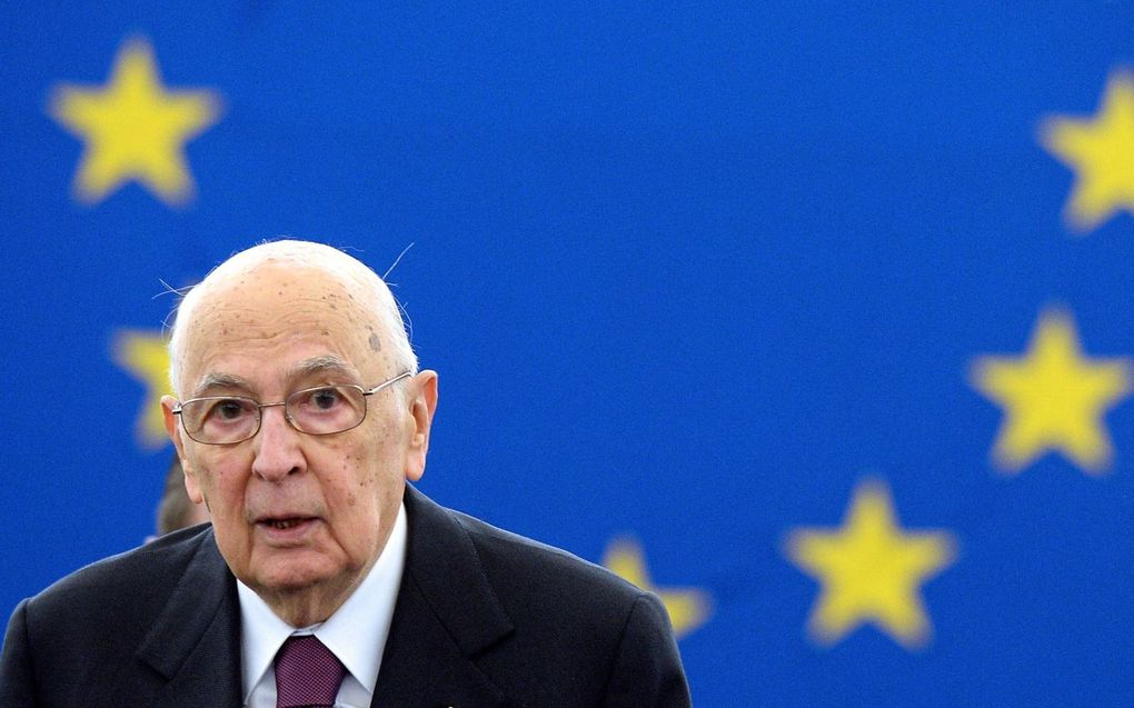 Giorgio Napolitano (1925-2023). beeld AFP, Patrick Hertzog