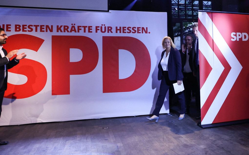 SPD-bijeenkomst in Hessen. beeld AFP, Daniel ROLAND