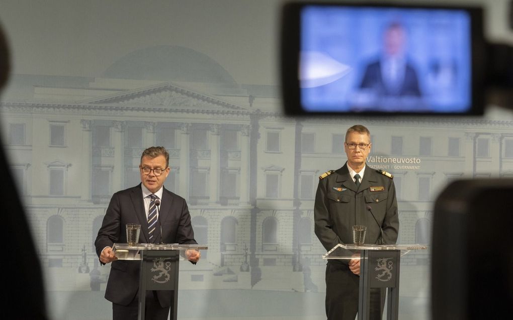 Het nieuws over de explosie van de pijplijn wordt dinsdag tijdens een persconferentie bekendgemaakt. beeld EPA, Mauri Ratilainen