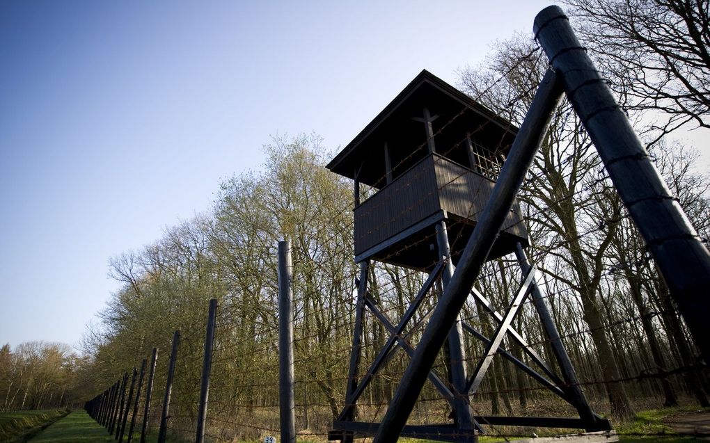 De wachttoren op het terrein van het voormalige Kamp Westerbork. beeld ANP, LEX VAN LIESHOUT