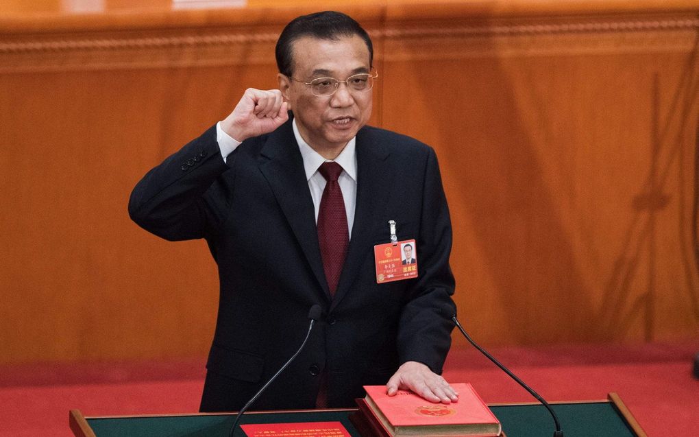 Li Keqiang. beeld AFP, Nicolas Asfouri