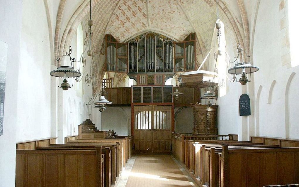 Het orgel van de Mariakerk in Krewerd. beeld Reliwki