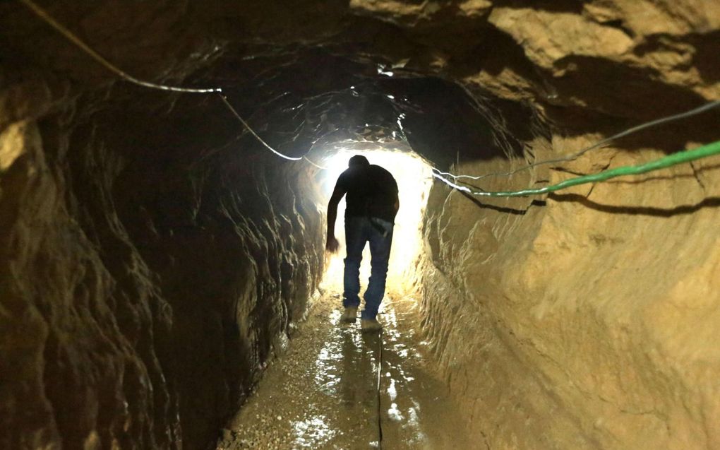 Smokkeltunnel tussen Egypte en Gaza. beeld AFP, Patrick Baz