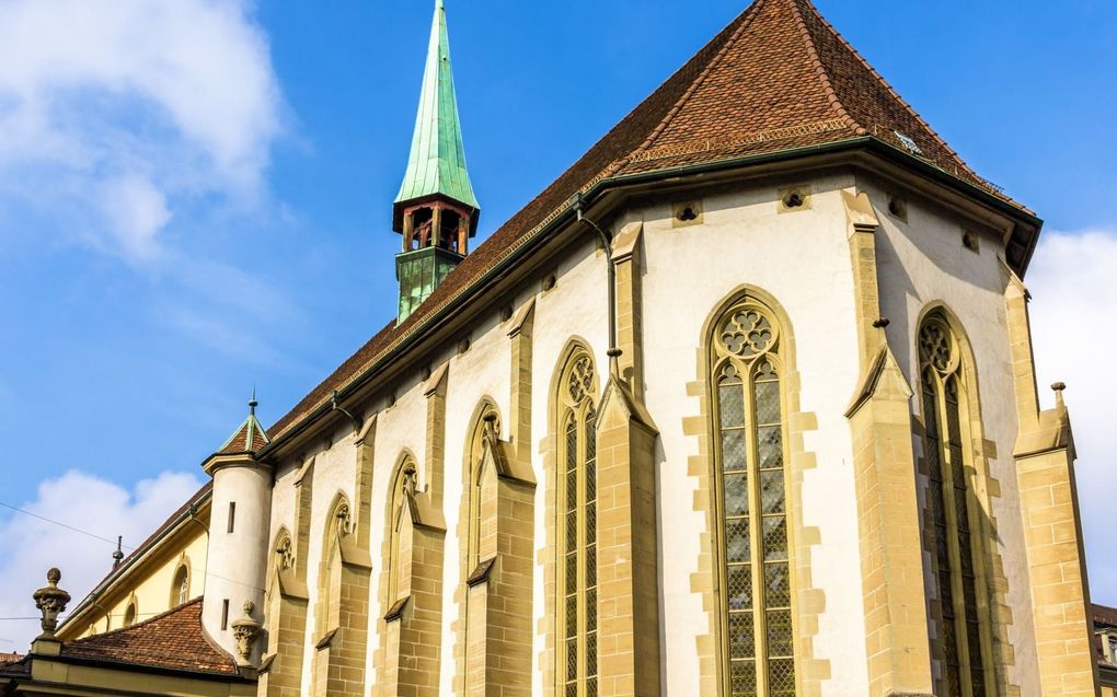 De Dominicaanse kerk, die rond 1300 werd gebouwd, is de oudste bewaarde kerk in de Zwitserse stad Bern. beeld iStock