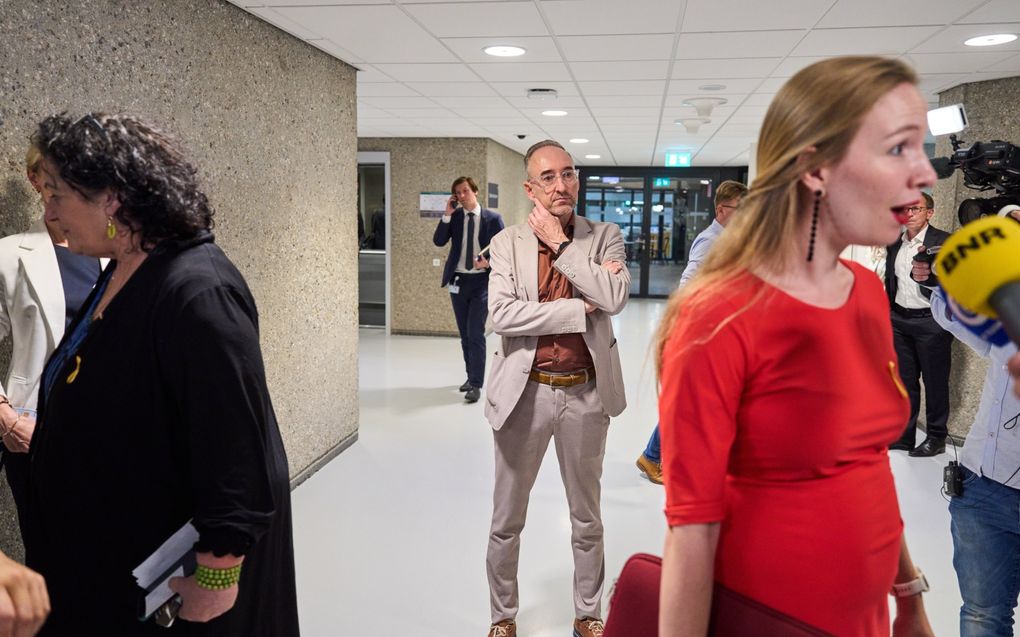 Henk Vermeer (midden) met op de voorgrond BBB-Kamerleden Caroline van der Plas (links) en Nicki Pouw-Verweij. beeld ANP, Phil Nijhuis