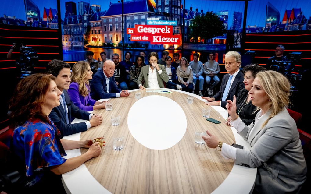 Het RTL-verkiezingsdebat. beeld ANP, ROBIN UTRECHT