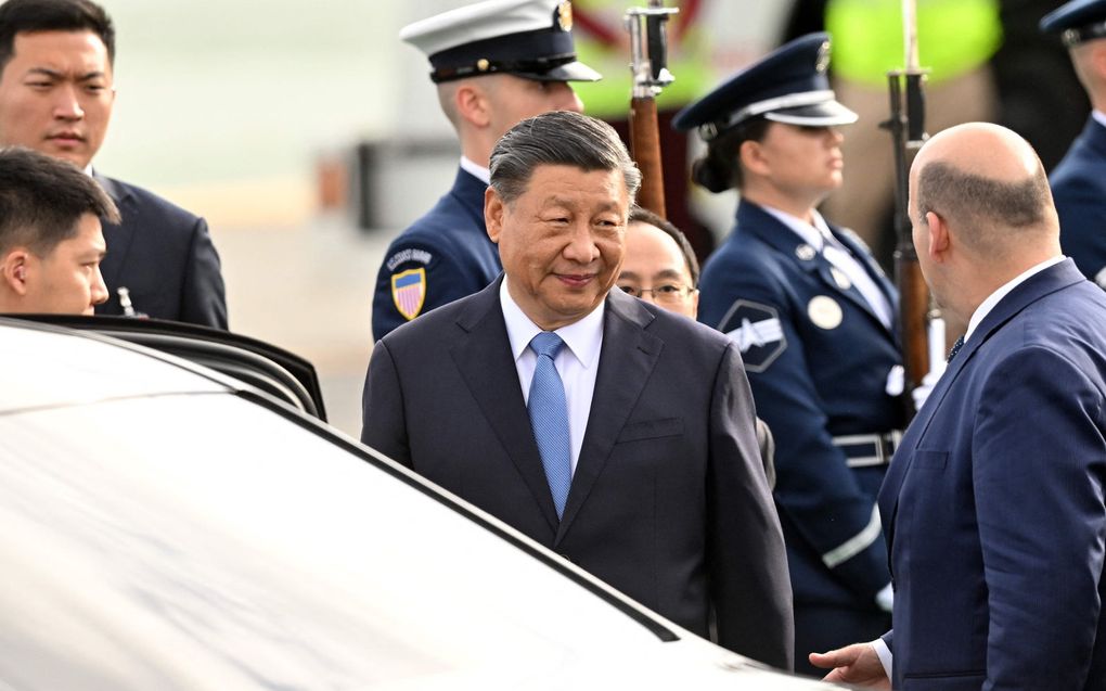 De Chinese president Xi Jinping. beeld AFP, Frederic J. Brown