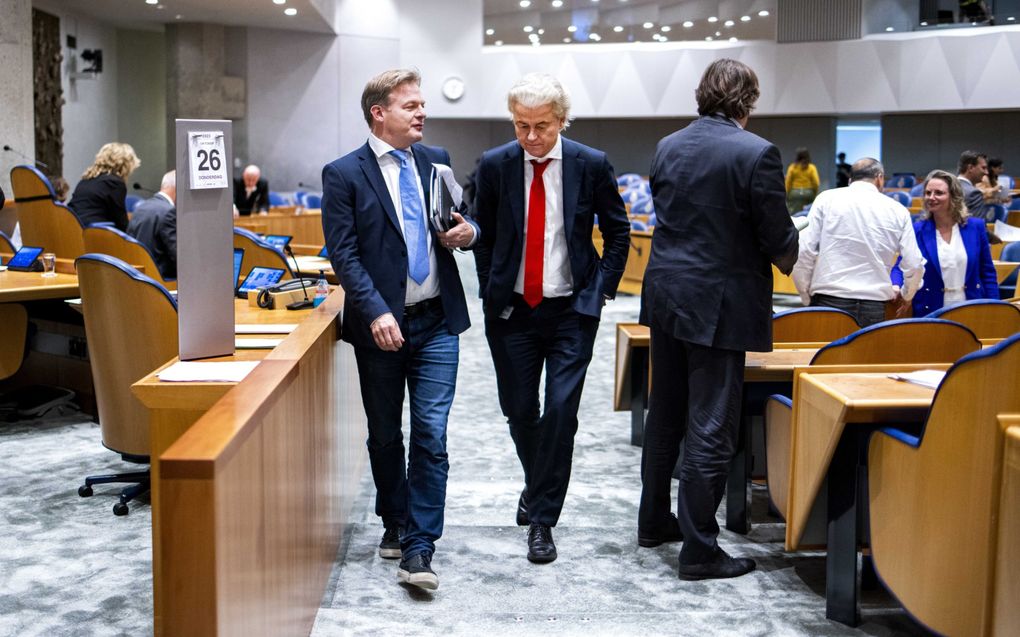 NSC-voorman Omtzigt en PVV-leider Wilders. beeld ANP, Raymond van Flymen