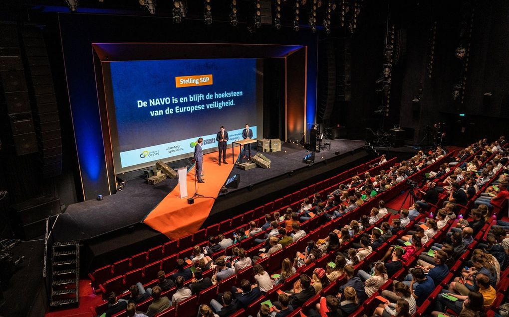 De SGP-jongerendag in 2022 in het Beatrix Theater in Utrecht. beeld Hanno de Vries