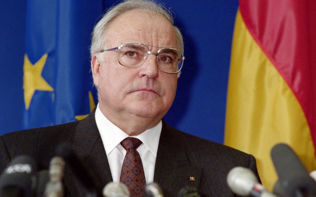 Helmut Kohl was de eerste Bondskanselier van het verenigde Duitsland.  beeld AFP, Michel Frison