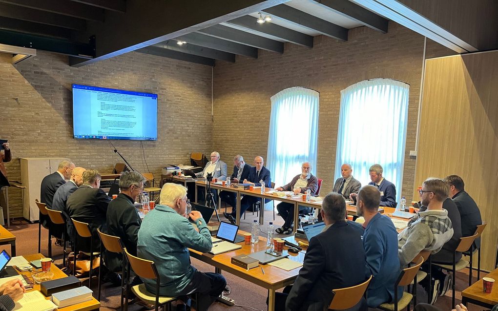 Synode van de GKN, bijeen in de Bethelkerk in Harderwijk. beeld Addy de Jong