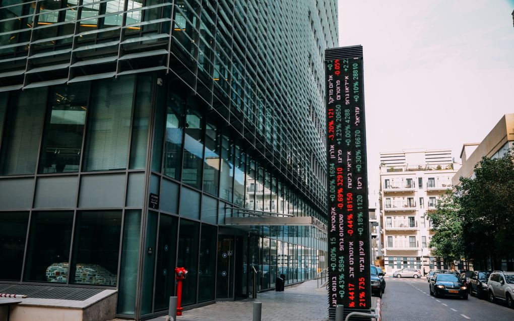 Gebouw van de Tel Aviv Stock Exchange. beeld Getty Images