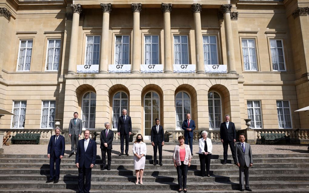 De leiders van de G7-landen bereikten in 2021 op hoofdlijnen een akkoord over een wereldwijde minimumbelasting voor bedrijven. beeld AFP, Henry Nicholls