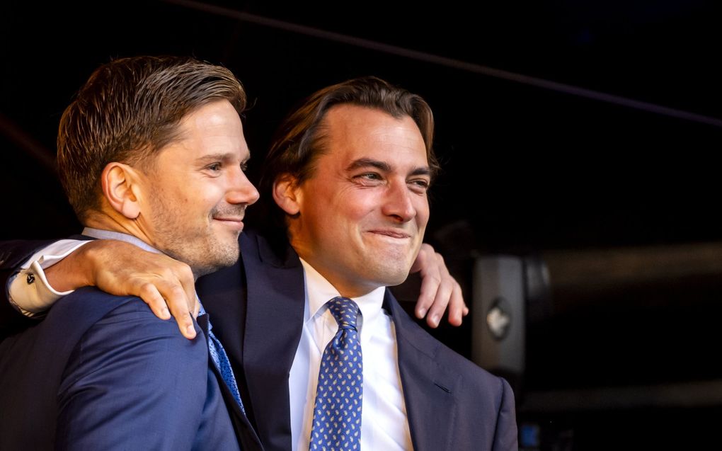 Gideon van Meijeren en Thierry Baudet van FVD. beeld ANP,  SANDER KONING