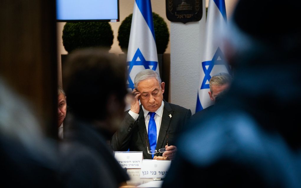 De Israëlische premier Benjamin Netanyahu. beeld EPA, Ohad Zwigenberg