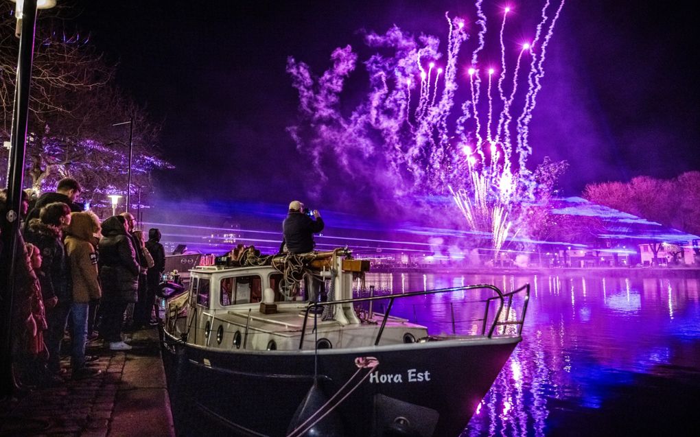 Vuurwerk in Tilburg. beeld ANP, Rob Engelaar