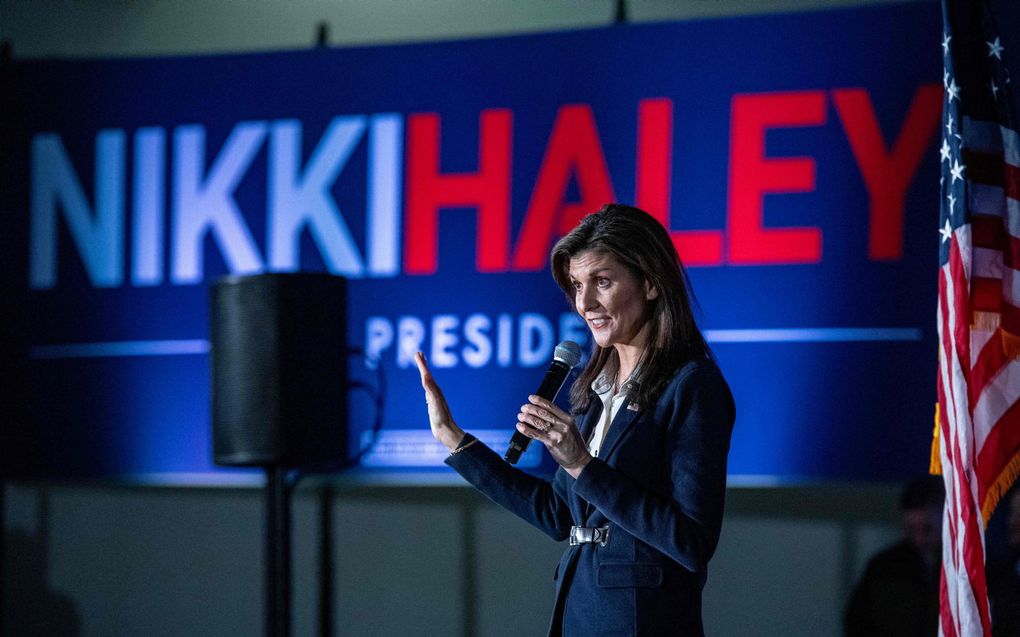 De Republikeinse presidentskandidaat Nikki Haley. beeld AFP, Joseph Prezioso