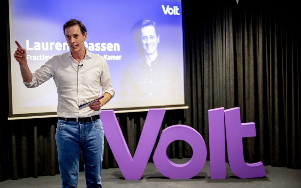 Volt-leider Laurens Dassen. beeld ANP, Robin Utrecht