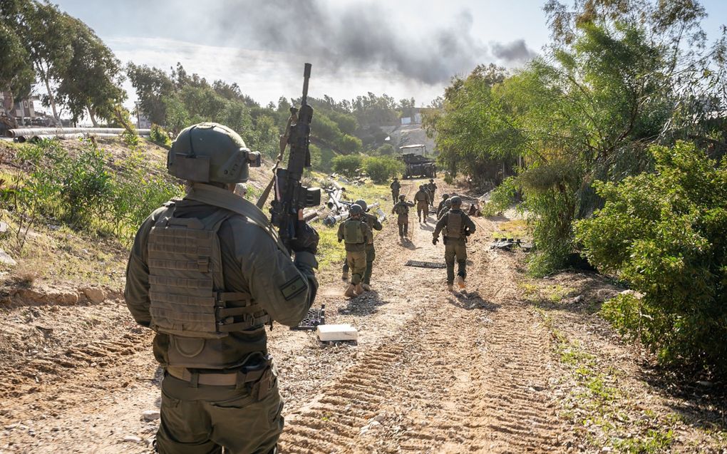 Israëlische militairen opereren in de Gazastrook. beeld AFP, Israeli Army