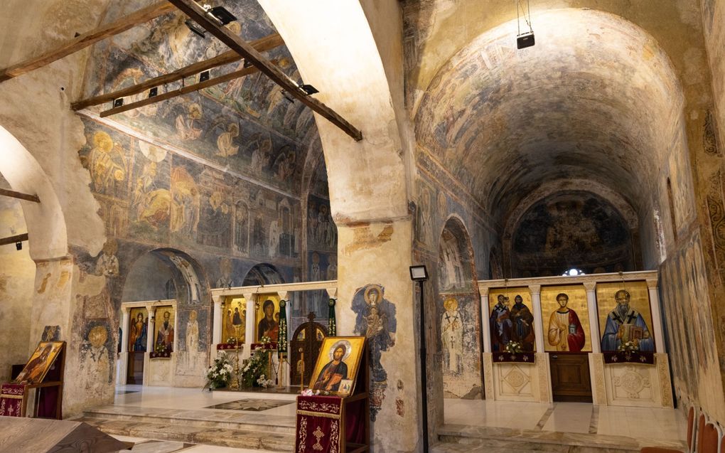 De Sint Sophiakerk in Ohrid staat bekend om zijn middeleeuwse fresco's met Bijbelse voorstellingen. beeld RD, Anton Dommerholt