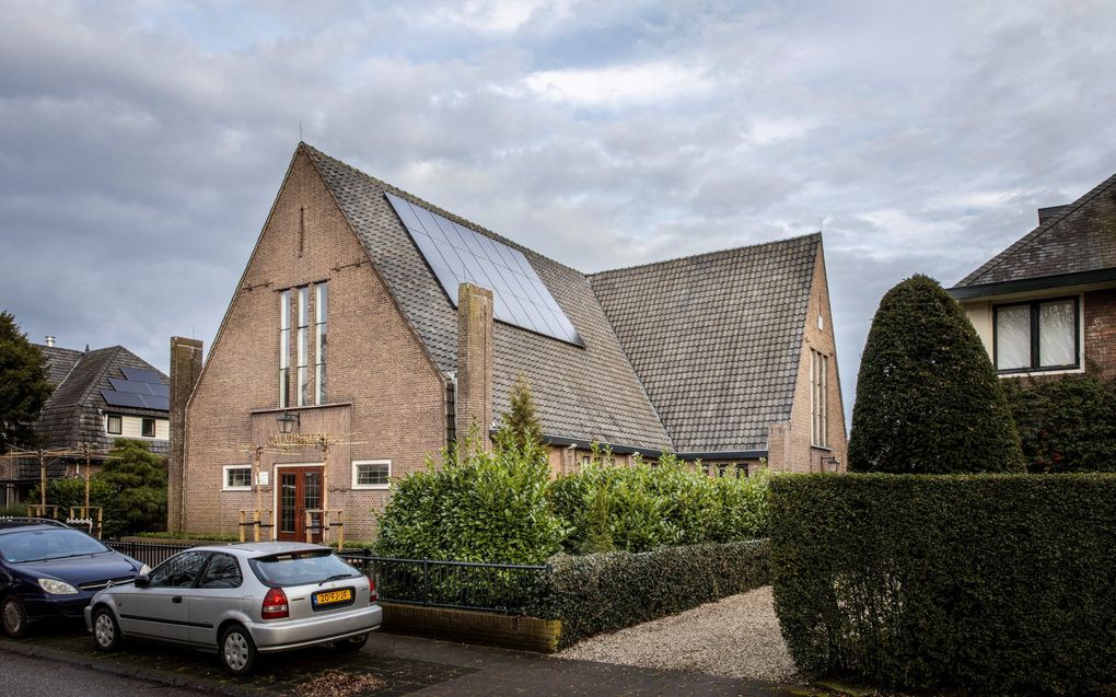 Zonnepanelen op het dak van de Calvijnkerk in Baarn. beeld RD, Henk Visscher