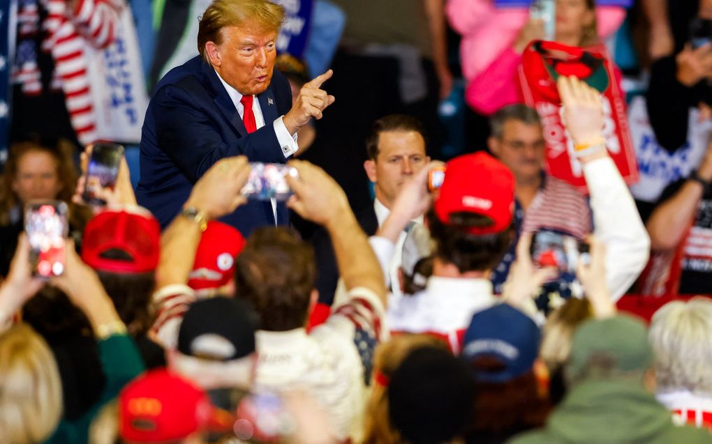 Trump in Conway. beeld AFP, Julia Nikhinson