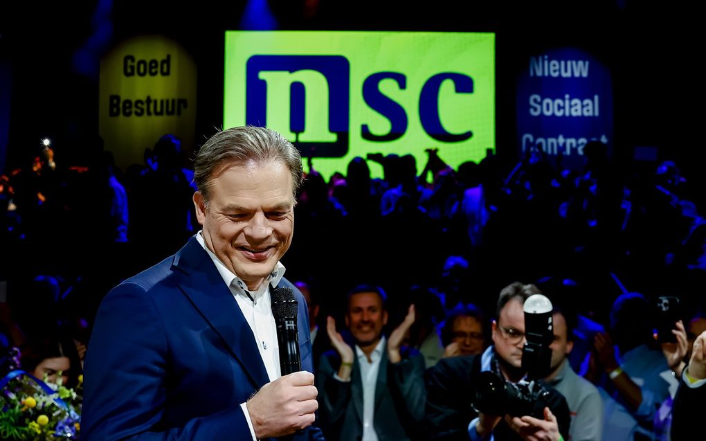 NSC-kiezers zijn verdeeld over de samenwerking met de PVV. Onduidelijk is of de leden het eens zijn met de nu gekozen gedoogrol. beeld ANP, Sem van der Wal