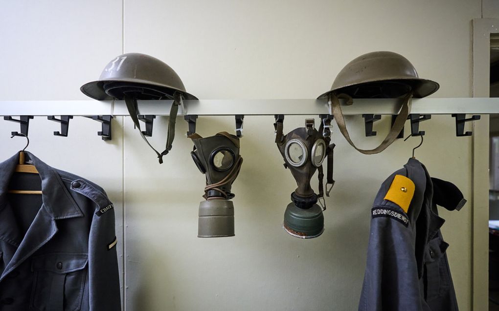 De commandobunker in Park Overvoorde in Rijswijk waar het Museum Bescherming Bevolking rondleidingen geeft. beeld Phil Nijhuis