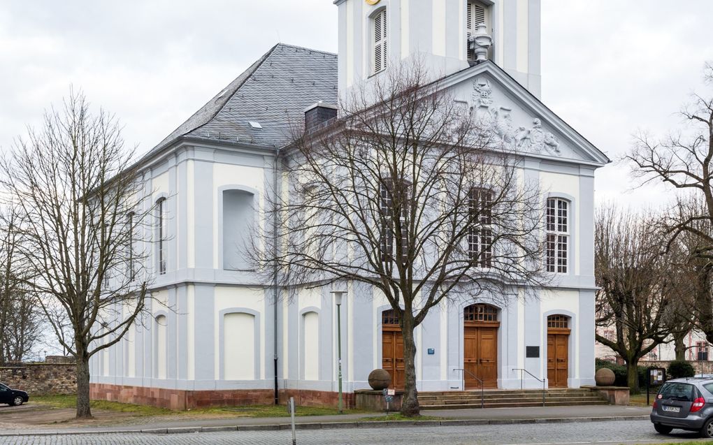 De Burgkerk in Friedberg waar de Evangelische Kerk in Hessen en Nassau (EKHN) werd opgericht. beeld Wikimedia