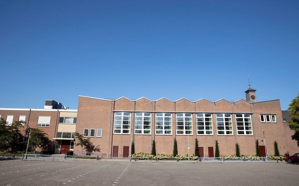 Het kerkgebouw van de gereformeerde gemeente Barneveld Centrum waar de vereniging zaterdag haar jaarvergadering hield. beeld RD, Anton Dommerholt