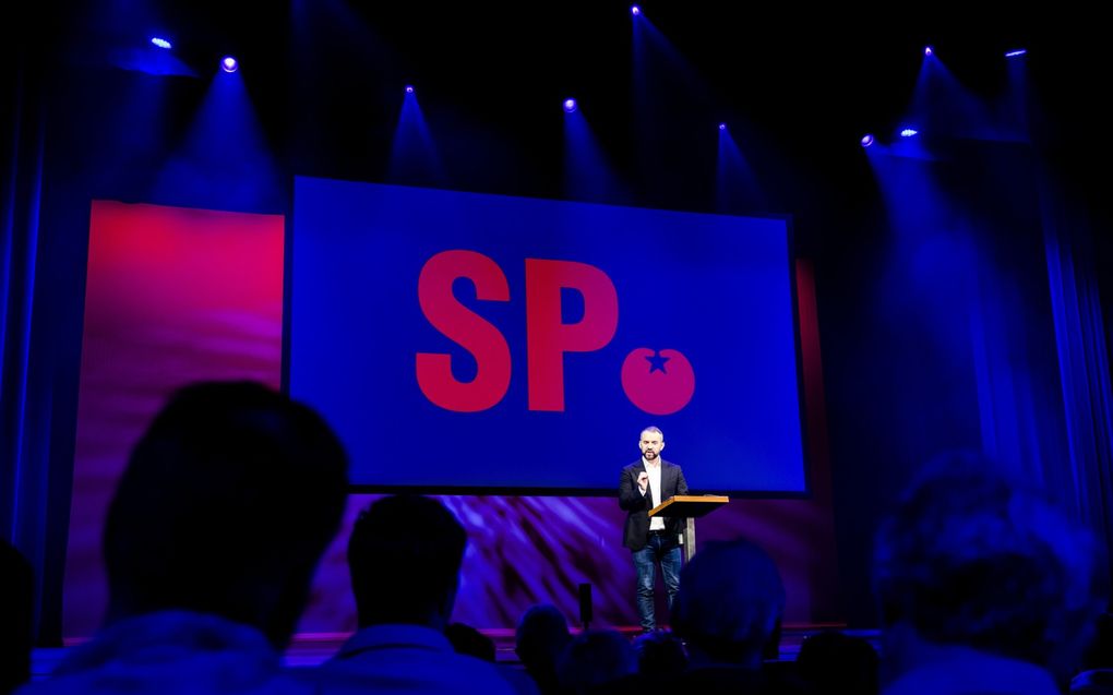 SP-leider Jimmy Dijk op het partijcongres. ANP , Sem van der Wal