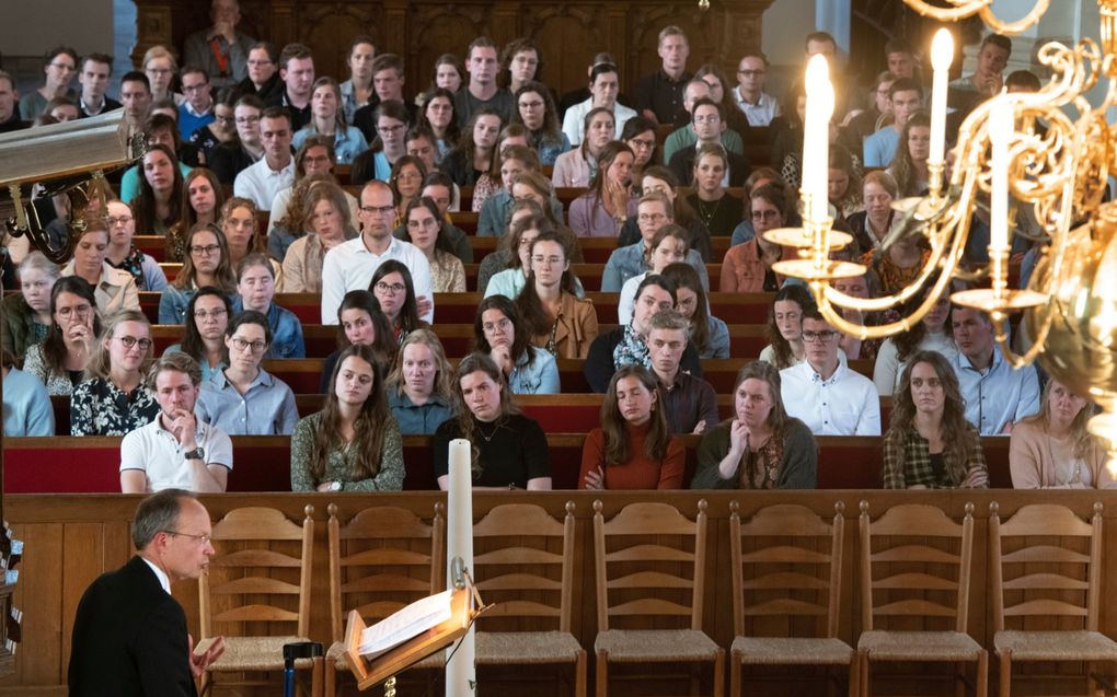 Jongeren tijdens een bijeenkomst van de JBGG in Vianen in 2022. beeld William Hoogteyling