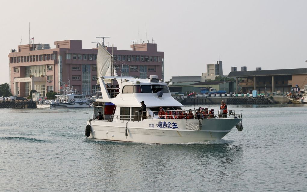 Schip in een Taiwanese haven. China vindt dat Nederlandse media niet goed berichten over Taiwan. beeld EPA, Ritchie B. Tongo