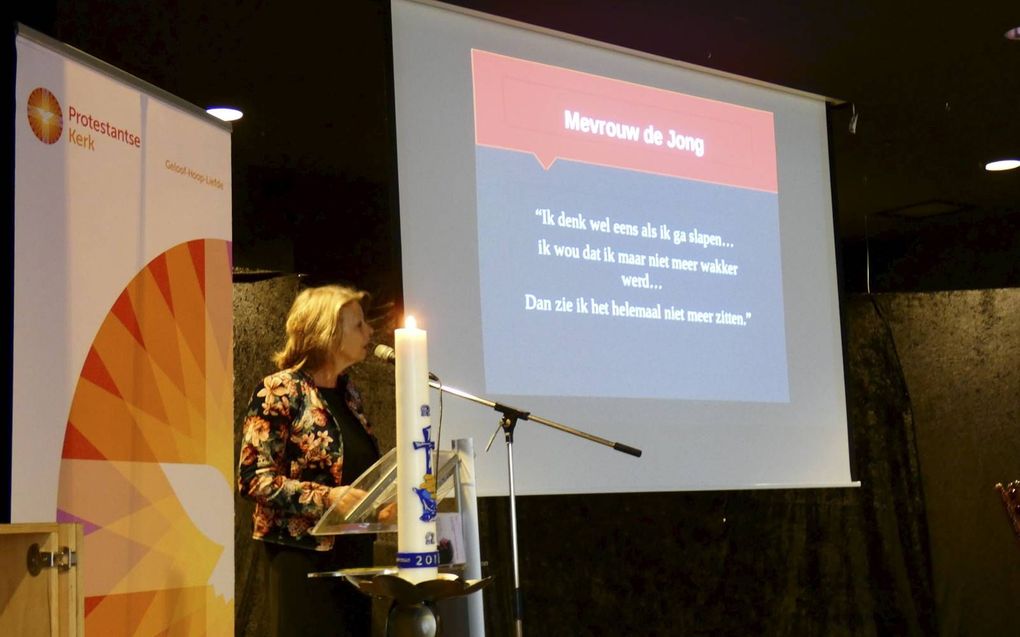 Prof. dr. Anja Machielse sprak op de Landelijke Pastorale Dag in Woerden zaterdag over eenzaamheid. beeld RD
