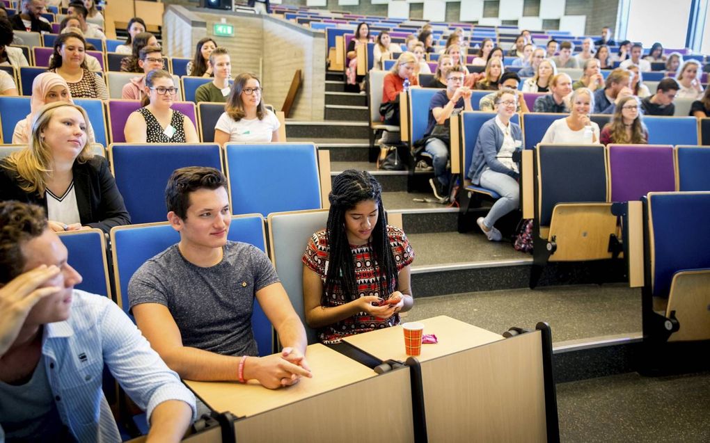 De verengelsing van het academisch onderwijs ligt onder vuur. Driekwart van de universitaire masterstudies is Engelstalig. beeld ANP, Jerry Lampen