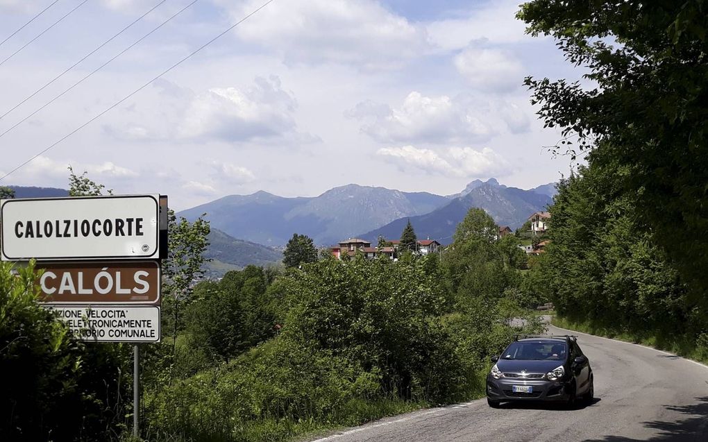 In het Italiaanse dorpje Calolziocorte, op een steenworp afstand van het Comomeer, geniet de populistische Lega van Matteo Salvini veel aanhang. beeld Ewout Kieckens